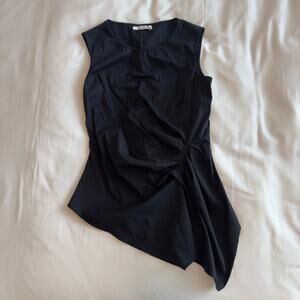 Bailey 44 Asymmetrical Twist Black Tank Top Women’s Size S